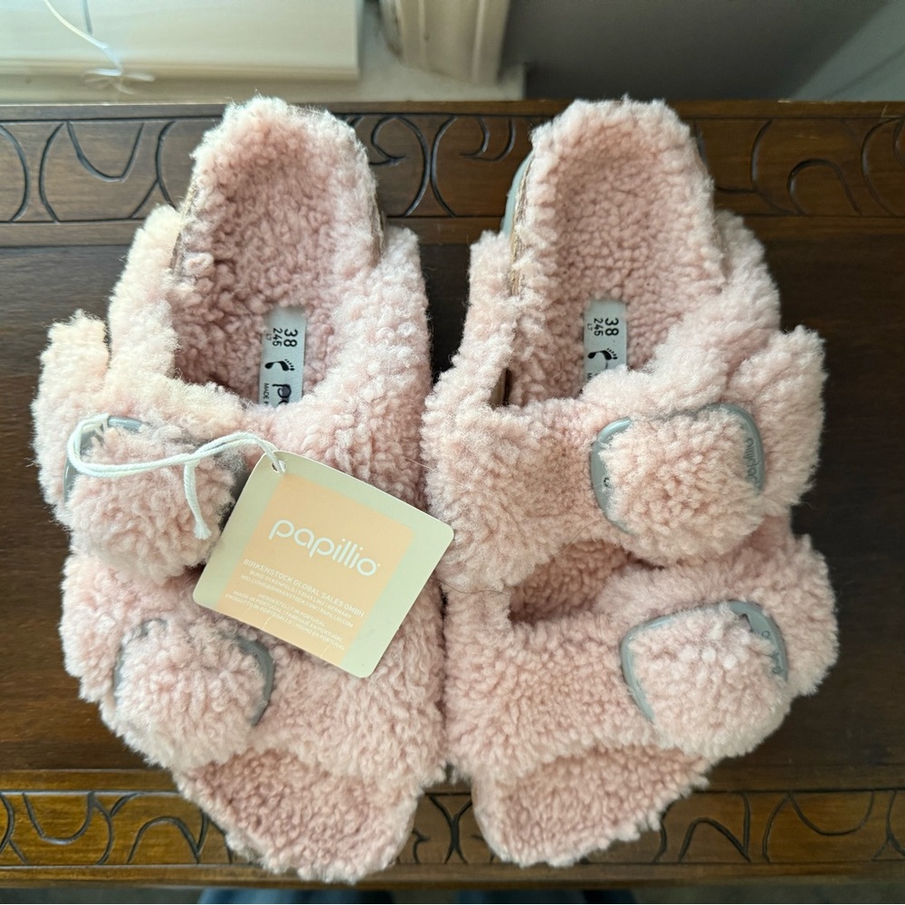Birkenstock Papillio Arizona Big Buckle Shearling Teddy Sandals - 7